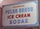 Vintage Original Holbrook Polar Brand Ice Cream Soda Flange Tin Sign 1950s