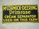 Vintage Original Ih Farmall Mccormick Deering Cream Separator Embossed Tin Sign