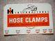 Vintage Original Ih Farmall Mccormick Deering International Hose Clamps Tin Sign
