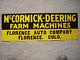 Vintage Original Ih Farmall Mccormick Deering Nos Embossed Tin Sign