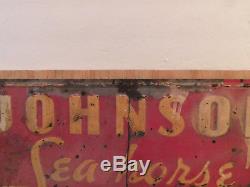Vintage Original Johnson Sea Horse Outboard Motors Tin Sign
