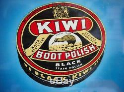 Vintage Original Kiwi Boot Shoe Polish Tin Calendar Sign. Made In England