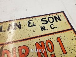 Vintage Original Kreso Dip No 1 Painted Tin Tacker Sign JD McMillan & Son
