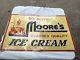 Vintage Original Moore's Ice Cream Embossed Tin Sign