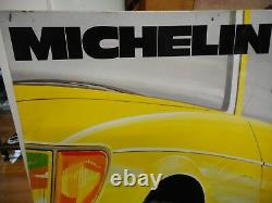Vintage Original Michelin Man XDX Radial Tyres Advertising Tin Sign France