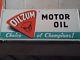 Vintage Original Oilzum Motor Oil Tin Embossed Sign 36w X 15h