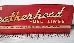Vintage Original Painted Tin WEATHERHEAD Fuel Lines Wall Hanging Display Rack