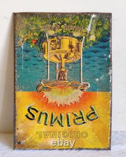 Vintage Original Primus Stove Advertising Litho Tin Sign Old Rare Embossed TS155
