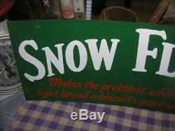 Vintage/ Original SNOW FLOUR Tin Advertising Sign