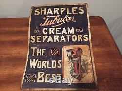 Vintage Original Sharples Tubular Cream Separator Embossed Tin Sign