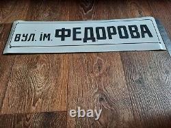 Vintage Original Sign heavy Metal Plaque Tin Board Beware USSR? 2700 g