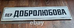 Vintage Original Sign heavy Metal Plaque Tin Board Beware USSR? 5000g