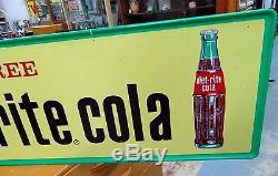 Vintage Original Soda Sign Diet-Rite Sugar Free Cola Embossed Tin Soda Pop 54