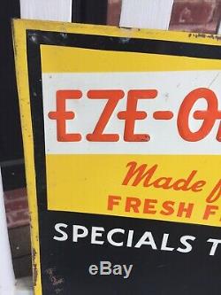 Vintage Original Stout EZE-ORANGE Drink Menu Chalkboard Embossed Tin Soda Sign