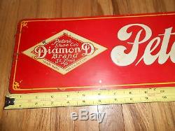 Vintage Original TIN CARDBOARD TOC PETERS DIAMOND BRAND SHOES ADVERTISING SIGN