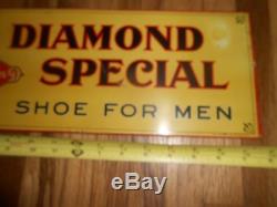 Vintage Original TIN CARDBOARD TOC PETERS DIAMOND BRAND SHOES ADVERTISING SIGN