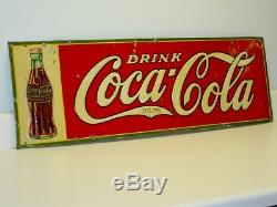Vintage Original Tin Drink Coca-Cola Sign, Dasco 1931