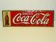 Vintage Original Tin Drink Coca-cola Sign, Usa 1930, Soda Pop Advertising