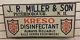 Vintage Original Tin Sign Jr Miller & Son Kreso Disinfectant Peterborough Nh