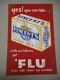 Vintage Original Vincents Powders Confidence For Flu Advertising Tin Sign