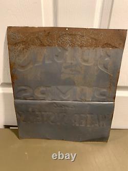 Vintage PUMPS ADVERTISING SIGN BURKS WATER TURBINE PUMPS WATER SYSTEMS 13x16