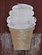 Vintage Painted Tin Ice Cream Cone Sign Shipping Available