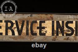 Vintage Painted Tin Service Station Sign