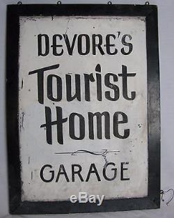 Vintage Painted Tin Tourist Home Sign Bedford PA