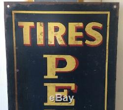 Vintage Pennsylvania Tires Car Truck Advertising Vertical Tin Sign