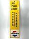 Vintage Pepsi Cola Say Please Tin Advertising Thermometer 28 Yellow Works Sign