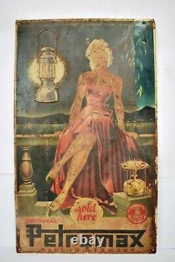 Vintage Petromax Advertising Tin Sign Lantern Stove Made In Germany Collectibl1