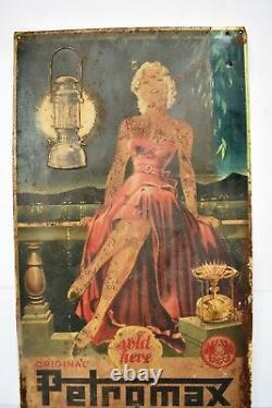Vintage Petromax Advertising Tin Sign Lantern Stove Made In Germany Collectibl1