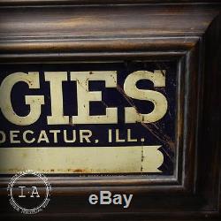 Vintage Premium Buggies Embossed Tin Framed Advertising Sign