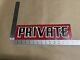 Vintage Private Property Parking Land Owners Sign Tin Metal Original 14 X 4