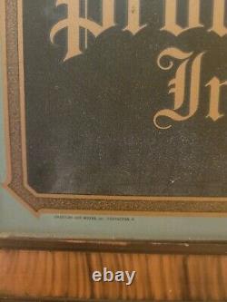 Vintage Providence Washington Insurance Tin Lithograph Framed Sign