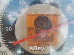 Vintage RARE N-Hair Tobacco Advertising Thermometer Sign Black Americana