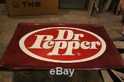 Vintage RARE Tin Dr Pepper Soda Pop Gas Station Metal Sign Advertising Soda Pop