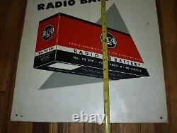 Vintage RCA Portable Radio Batteries Tin Advertising SIGN