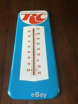 Vintage RC Royal Crown Cola Tin Advertising Sign Thermometer 26This