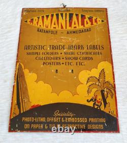 Vintage Ramanlal & Co. Litho Offset Printing Advertising Tin Sign Board TS176