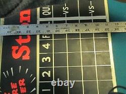 Vintage Rare 1949 Stoney's Beer Score Board Tin 2-sided Sign Football, Baseball