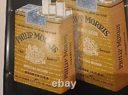 Vintage Rare 1950's Black Call For Philip Morris Tin Sign
