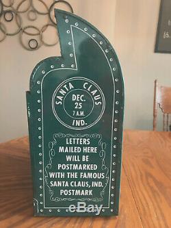 Vintage Rare 1950s Standard Oil Santa Claus Mailbox 17 Tin Box Indiana