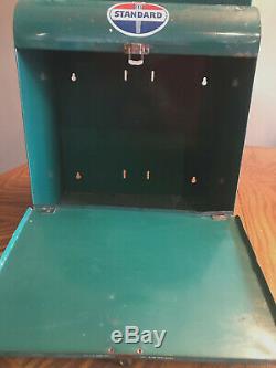 Vintage Rare 1950s Standard Oil Santa Claus Mailbox 17 Tin Box Indiana
