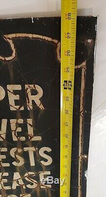 Vintage Rare 30's 40's Tin Theater/ Hotel Guest Entrance Sign