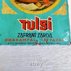 Vintage Rare Tulsi Zafrani Zarda Tobacco Poet Tulsidas Print Tin Sign Board TS30