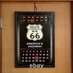 Vintage Route 66 Sign Calendar Wooden Tin American Goods