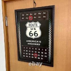 Vintage Route 66 Sign Calendar Wooden Tin American Goods