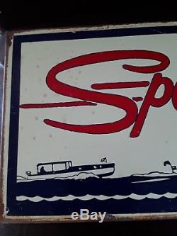 Vintage SPEED BOAT RACES RACING METAL/TIN SIGN! 1940s/1950s Chris craft Boats