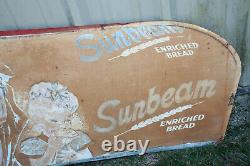 Vintage SUNBEAM BREAD Large Metal Tin Sign 57'' X 30'